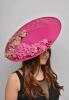 Sinamay Floppy Hat Hortensia XXL in Fuchsia with Flowers of same Tones