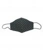 Approved and Tested Reusable Hygienic Face Masks. Black Background with White Polka Dots