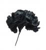 Dyed Velvet Bouquet. 14cm. Black