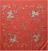 Handmade Embroidered Shawl. Natural Silk. Ref. 1011156RJCLRES