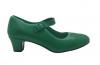 Chaussures de flamenco vert avec lanière. T- 33