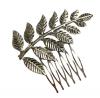 Silver Plated Leaf Comb