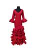 Economic Red Plain Color Flamenca Dress