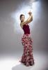 Jupe de Flamenco modèle Bienne Flores Rojas. Davedans