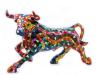 Toro Mosaico Multicolor Barcino. 24cm