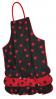 Flamenco Black Apron with Red Dots