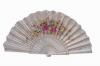 Hand painted fan with white lace. ref. 150ENCJ