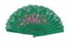 Hand painted fan with green lace. ref. 150ENCJ