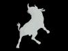 Bull silhouette Lois silver Big - Sticker