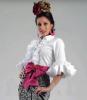 Blusa Flamenca de Mujer en Blanco Modelo Jaen