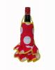 Red Flamenco Bottle Apron with White Dots