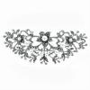 Broche Fantaisie Couleur Argent avec Perles et Zirconites. Ref. 307