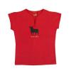 Glitter Osborne bull t-shirt for women. Red