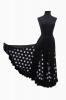 Black with White Polka Dots Flamenco Skirt