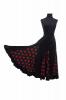 Black With Red Polka Dots Flamenco Skirt