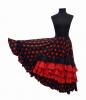 Black With Red Polka Dots Flamenco Skirt With Five Flounces (4 Red and 1 Black)
