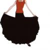 Falda de Ensayo para Principiantes del baile flamenco