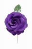 Grande rose Violet en tissu. 15cm