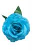 Fleur flamenco. Mod. Rose Maravilla Teinte. Turquoise. 16cm