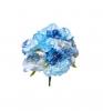 Bouquets de fleurs de flamenco dans les tons bleus. Ref. 68E188. 20cm