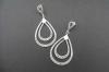 Silver earrings with marcasita concentric double tear
