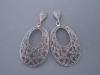 Silver And Marcasite Drop Earrings