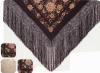 Handmade Embroidered Shawl. Natural Silk. Ref. 1011109