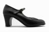 Chaussures de Flamenco de Begoña Cervera "basiques" en cuir noir